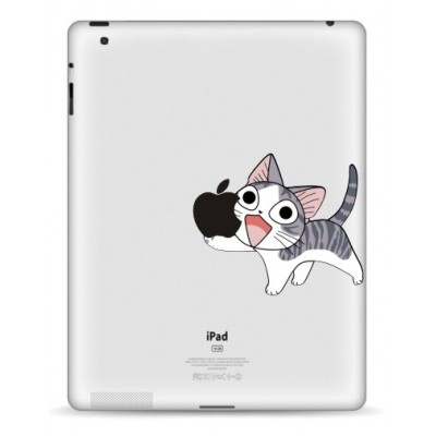 Happy Katze iPad Aufkleber 